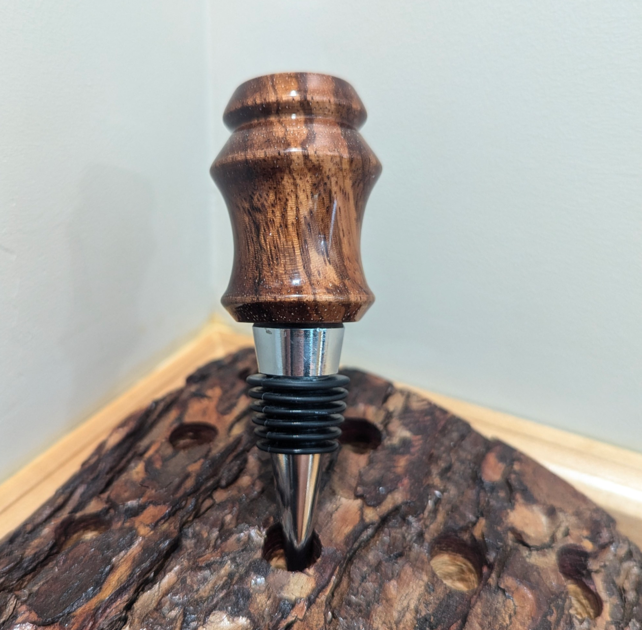 Bottle Stopper - Zebrawood